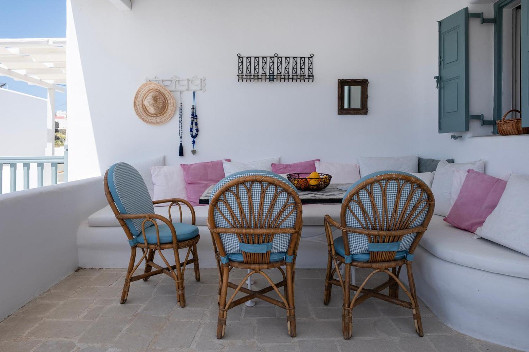 Mykonian Style W Shared Pool Houses & Nighttime Security Guard Ornos  Exterior photo