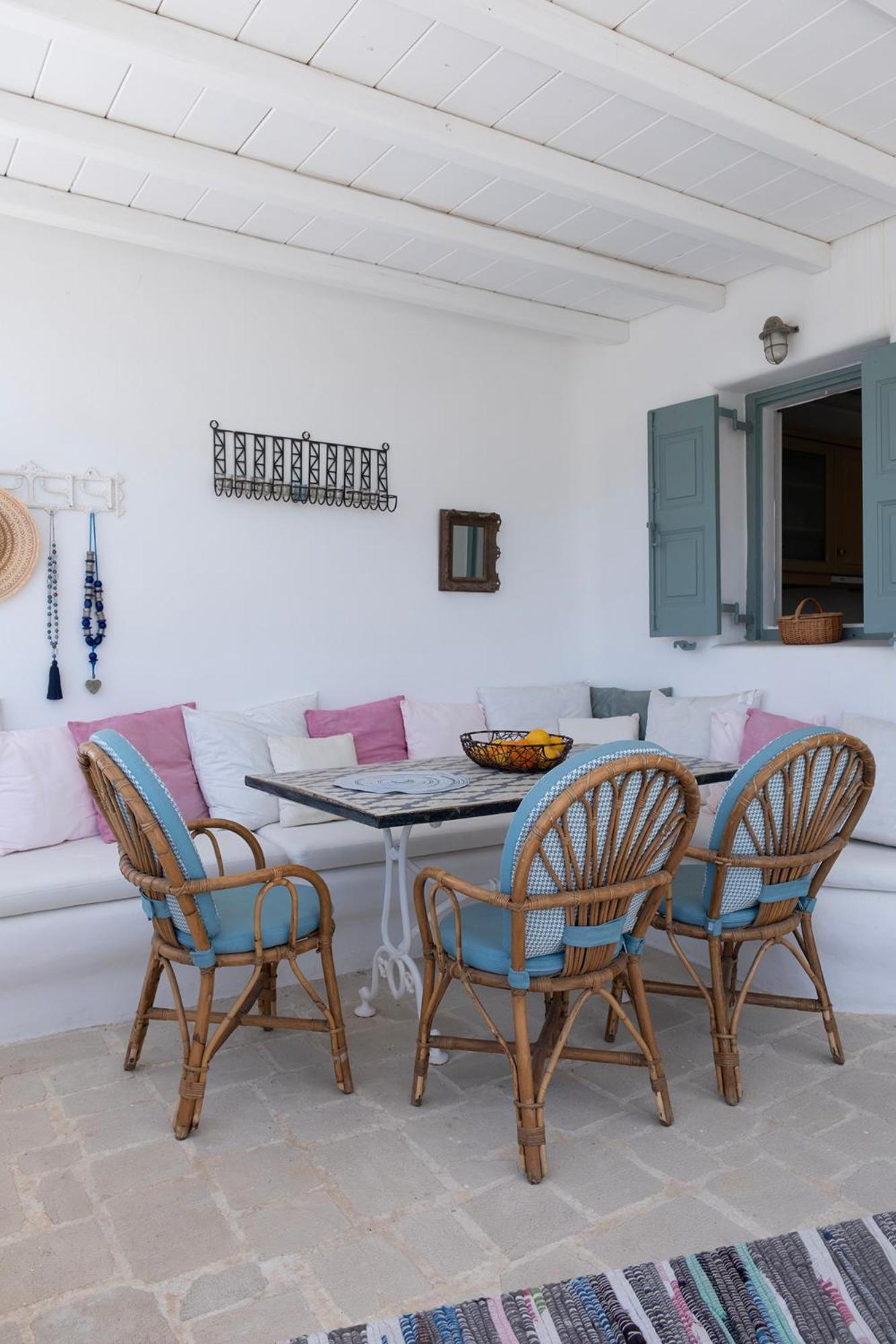 Mykonian Style W Shared Pool Houses & Nighttime Security Guard Ornos  Exterior photo